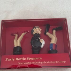 Macy's Whimsical Party Bottle Stoppers - Red, Black, Blue